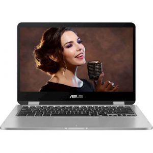 ASUS - VivoBook Flip 14 2 en 1 14" Touch Screen Laptop - Intel Celeron - 4GB Memory - 64GB eMMC Flash Memory - Light Gray