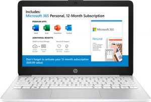 HP - Stream 11.6" Laptop - Intel Atom x5 - 4GB Memory - 64GB eMMC Flash Memory - Diamond White