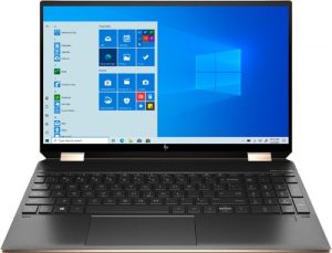 HP - Spectre x360 2 en 1 15.6" 4K UHD Touch Screen Laptop - Intel Core i7 - 16GB Memory - 512GB SSD + 32GB Optane - Nightfall Black