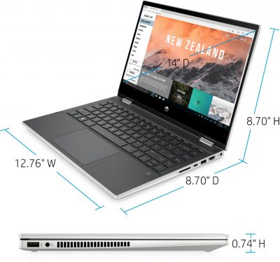HP - Pavilion x360 2 en 1 14" Touch Screen Laptop - Intel Core i3-1115G4 - 8GB Memory - 128GB SSD - Natural Silver - Imagen 6